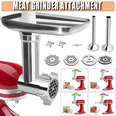 Set Upgrage Stainless Steel Food Meat Grinder Attachment For KitchenAid Sausage - Image 1 of 4