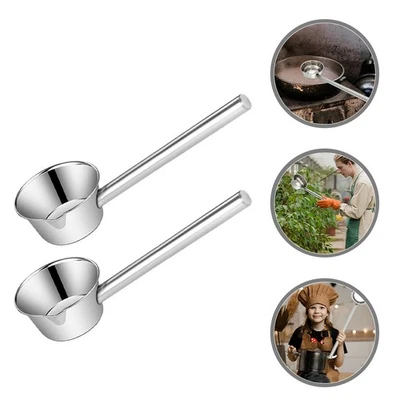  2 Pcs Mestolo Acciaio Inox Cucchiaione Da Cucina Grande Per L'acqua - Immagine 1 di 4