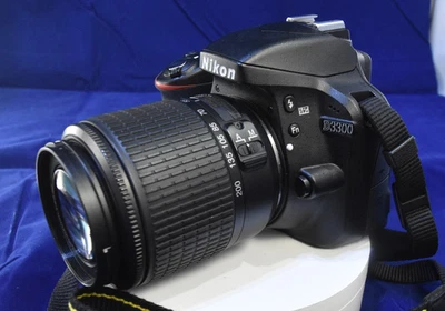 Nikon D3300 Double Zoom Kit Mint Boxed Low 2373 Count AF-S 18-55mm 55-200mm ED - Image 1 of 4