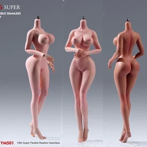 1/6 Mujer Busto Grande Flexible Maquillaje Cuerpo Sin Costuras para Figura de Acción BJD de 12" - Imagen 1 de 20