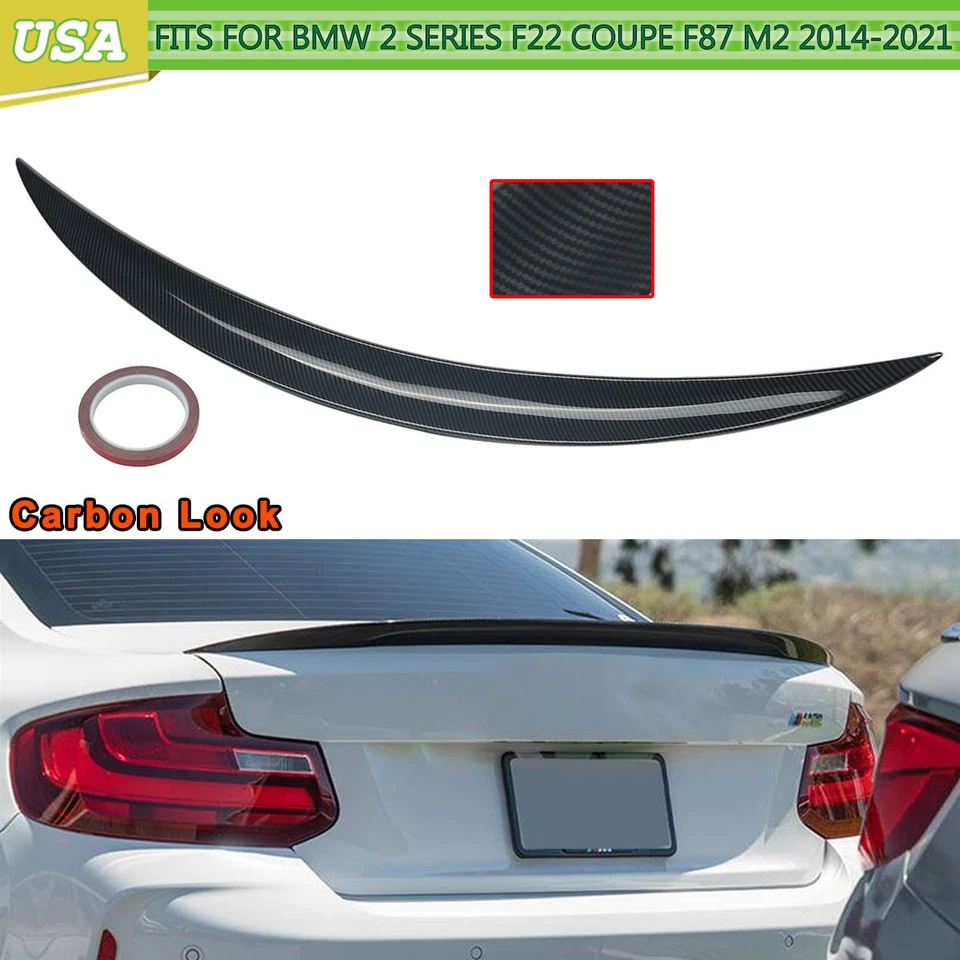 FOR 14-21 BMW F22 M235i Carbon Color Duckbill Trunk Spoiler Wing M Style F87 M2 Foto 1 de 4