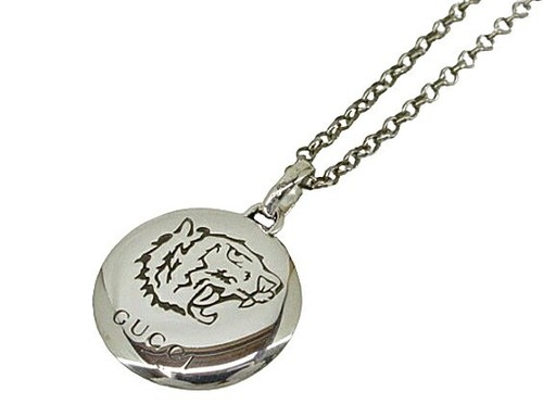 Gucci Tigre Ciondolo Collana Accessori Argento 455541 Kagoshima