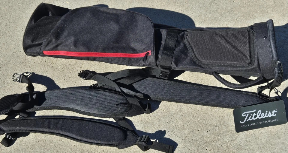 NEW Titleist Golf Black Carry Bag - Extra Strap - Soft Collapsible  - Image 1 of 4