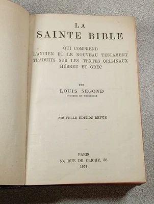 La Sainte Bible | Louis Segond - Photo 1/2