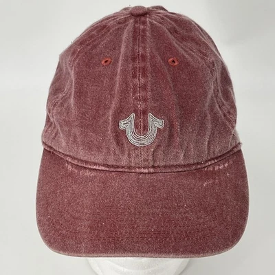 True Religion Jeans Hat - Vintage Y2K Red StrapBack Cotton Baseball Cap - Изображение 1 из 4