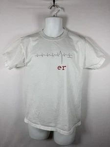 Vintage 90s 1995 ER TV Show Promo White T-Shirt Warner Bros NBC Size Medium - Picture 1 of 12