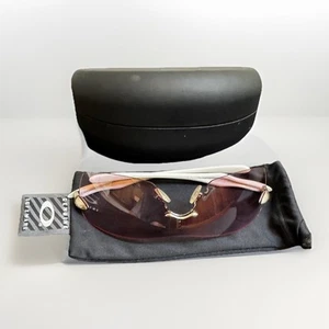Oakley Dartboard sunglasses Pink Lens White Pearl Side Made In USA W Cloth/Case - Bild 1 von 9