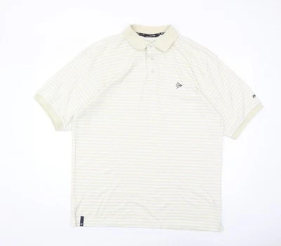 Camisa polo masculina listrada branca GG Dunlop - Estilo casual golfe - Imagem 1 de 4