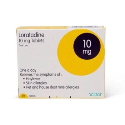 Loratadine Hayfever and Allergy Relief 10mg - 30 Tablets Non Drowsy