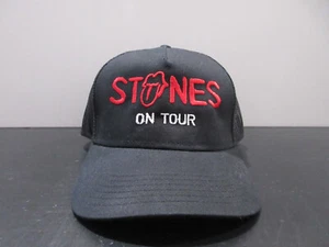 Rolling Stones Hat Cap Snap Back Rock Roll Music Concert Band Tour Trucker Mens - Picture 1 of 8