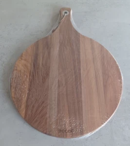 Acacia Wood Large Cheese Board Charcuterie Board Round Cutting Board with Paddle - Picture 1 of 6