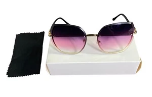 Gafas de sol cuadradas sin montura de lujo para damas de gran tamaño al aire libre tonos degradados - Imagen 1 de 4