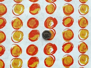Lino Viscose Blend Fabric/Material - Orange Circle- camisas, blusas, pantalones - Imagen 1 de 2