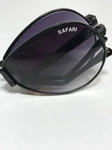 SAFARI FOLDING BLACK AVIATOR FRAME 80's PORSCHE STYLE Vintage - Picture 1 of 10