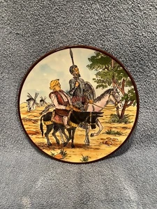 Ceramar Spain Don Quixote & Sancho Panza Hand Painted Plate - Picture 1 of 3