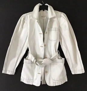 Rebecca Taylor La Vie Rebecca Taylor Belt Long Sleeve Denim S Jacket Retail $375 - Picture 1 of 2