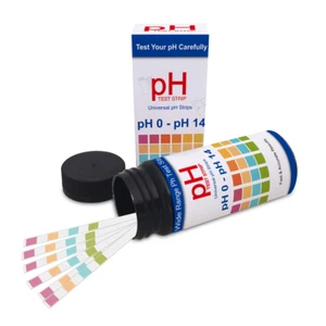 100pcs pH Test Strips, pH 0-14, for Drinking Water Labs Aquariums Gyms Pools - Picture 1 of 4