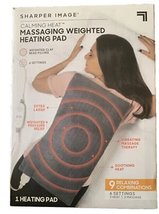 Sharper Image Gewichtetes Heizkissen 9 Massieren Beruhigende Wärme Vibration 4 Pfund 12 x 24 - Bild 1 von 2