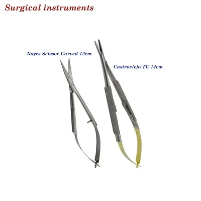 TK PLUS Dentaire Castroviejo Aiguille Support Carbure Tungstène Mâchoires + Noyes