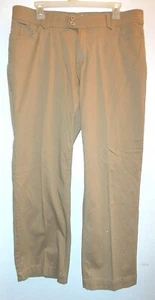 Just My Size 16W camel beige wide band khaki pants - Picture 1 of 8