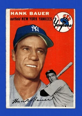 1954 Topps Set-Break #130 - Hank Bauer LOW GRADE (filler) *GMCARDS* - Image 1 of 2