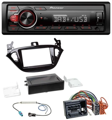 Pioneer MP3 1DIN DAB USB AUX Autoradio für Opel Adam ab 13 Corsa E ab 15 Ablage - Bild 1 von 4