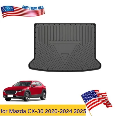 TPO Rear Cargo Trunk Liner Waterproof Mat Carpet Set for Mazda CX-30 2020-2025 - Image 1 of 4