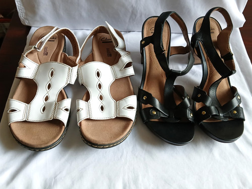 Sandali donna Clarks Collection morbidi ammortizzati comodi taglia 9 lotto di 2