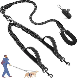 Double Dog Lead for Walking 2 Dogs Splitter & Leash High Quality - Picture 1 of 6