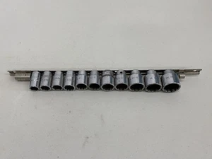 Snap-On Mac Tools 11pc 1/2" Metric Chrome Standard Socket Set 15mm-29mm - Picture 1 of 8