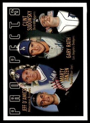 1996 Topps Jeff D'Amico/Marty Janzen/Gary Rath/Clint Sodowsky Rookie Milwaukee - Image 1 of 2