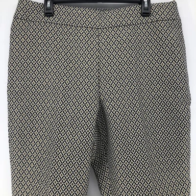 Increíbles Pantalones de Vestir Talbot's Metálicos Brillo Negro Acento Cremallera Lateral Talla 16 Foto 1 de 4