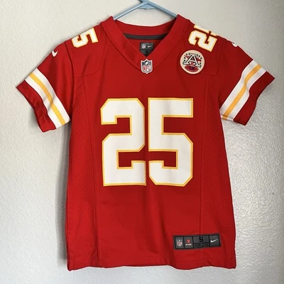 Футболка молодежная Kansas City Chiefs Jamaal Charles No25 NFL на поле маленькая 8 красная - Изображение 1 из 4