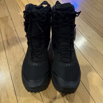 Under Armour Micro G Valsetz Stivali Tattici Zip Uomo Triple Nero Lacci - 11 - Immagine 1 di 4