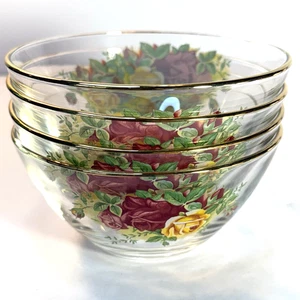 Royal Albert Dessert  Bowls / Salad Bowls 4 3/4" W x 2 1/4" Deep Set of 4 - Picture 1 of 17