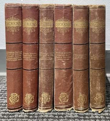 Antique 1885 Collier’s Works of Charles Dickens Complete Six Volumes Unabridged - Image 1 of 4