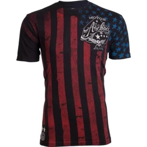 Archaic by AFFLICTION Men's Nation Colors Black Honor & Glory T-Shirt Tee S-4XL - Picture 1 of 9