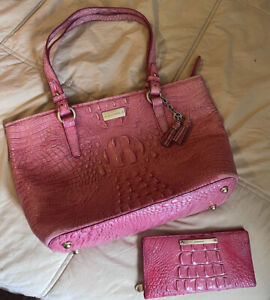 Brahmin handbag Pink Tote And Wallet