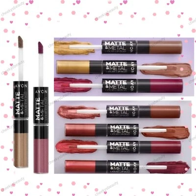 Avon Matte & Metal Liquid Lip Duo  2 in 1 Colour Lipstick, New & Sealed - Image 1 of 4