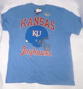 NEW NCAA Kansas Jayhawks Football Helmet T Shirt Men 2XL XXL NWT - Picture 1 of 1