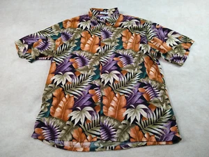 Pierre Cardin Hawaiian Shirt Mens XL  Rayon Tropical Leaves Lightweight Vtg EUC - Picture 1 of 5