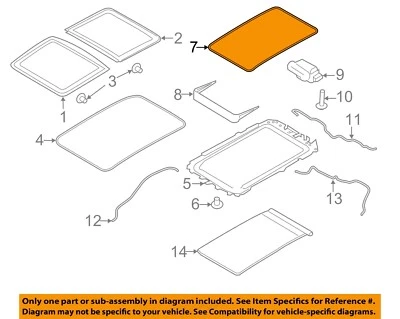 Lincoln Ford OEM 2016 MKX techo corredizo techo corredizo-sello de tira climática FA1Z58500A66A Foto 1 de 2
