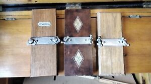 3 X Vintage Wooden Tie Press / Flower Press
