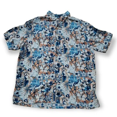 Camisa Margaritaville de seda/lino abotonada para hombre XL Jimmy Buffett Parrothead Foto 1 de 4