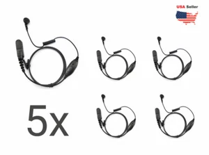 5x Earbud Style Earpiece w/ PTT for Motorola MOTOTRBO Radios XPR3500, XPR3300e - Picture 1 of 13