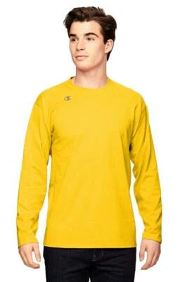 Camiseta Champion Hombre T390 Algodón Vapor Cuello Redondo Manga Larga Equipo Dorado XS Foto 1 de 2