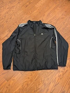 Chaqueta Adidas Para Hombre XL Pista Cremallera Completa 3 Rayas Ropa Activa Negra 100% Poliéster - Imagen 1 de 10