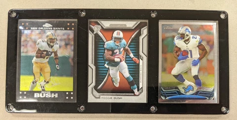 REGGIE BUSH 3 CARD PLAQUE  NEW ORLEANS SAINTS MIAMI DOLPHINS DETROIT LIONS Cover