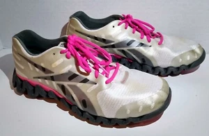 Reebok ZigTech Shark Women’s Size 9.5 White Gray Aerobic Tennis Shoes Sneakers - Picture 1 of 16