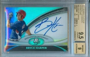 2011 Bowman Platinum BRYCE HARPER Refractor AUTO #BPA-BH Nationals BGS 9.5 - Picture 1 of 2